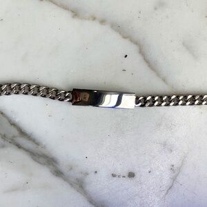 Sterling Heavy Polished ID Bracelet No Engraving
